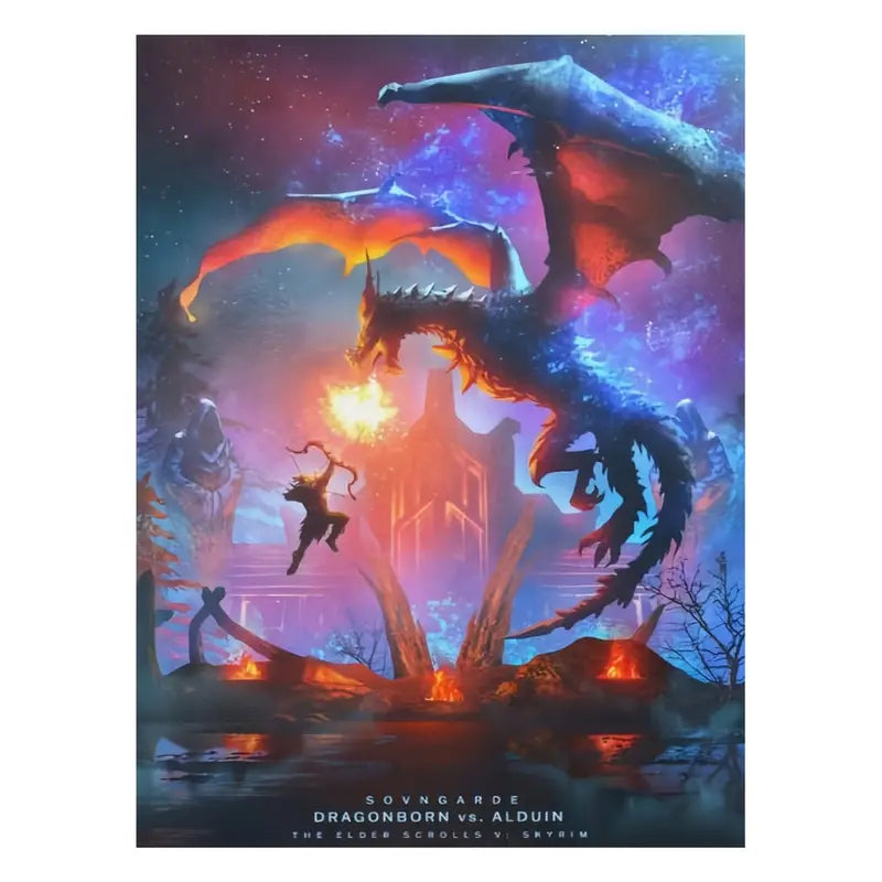 Alduin VS Dragonborn Poster